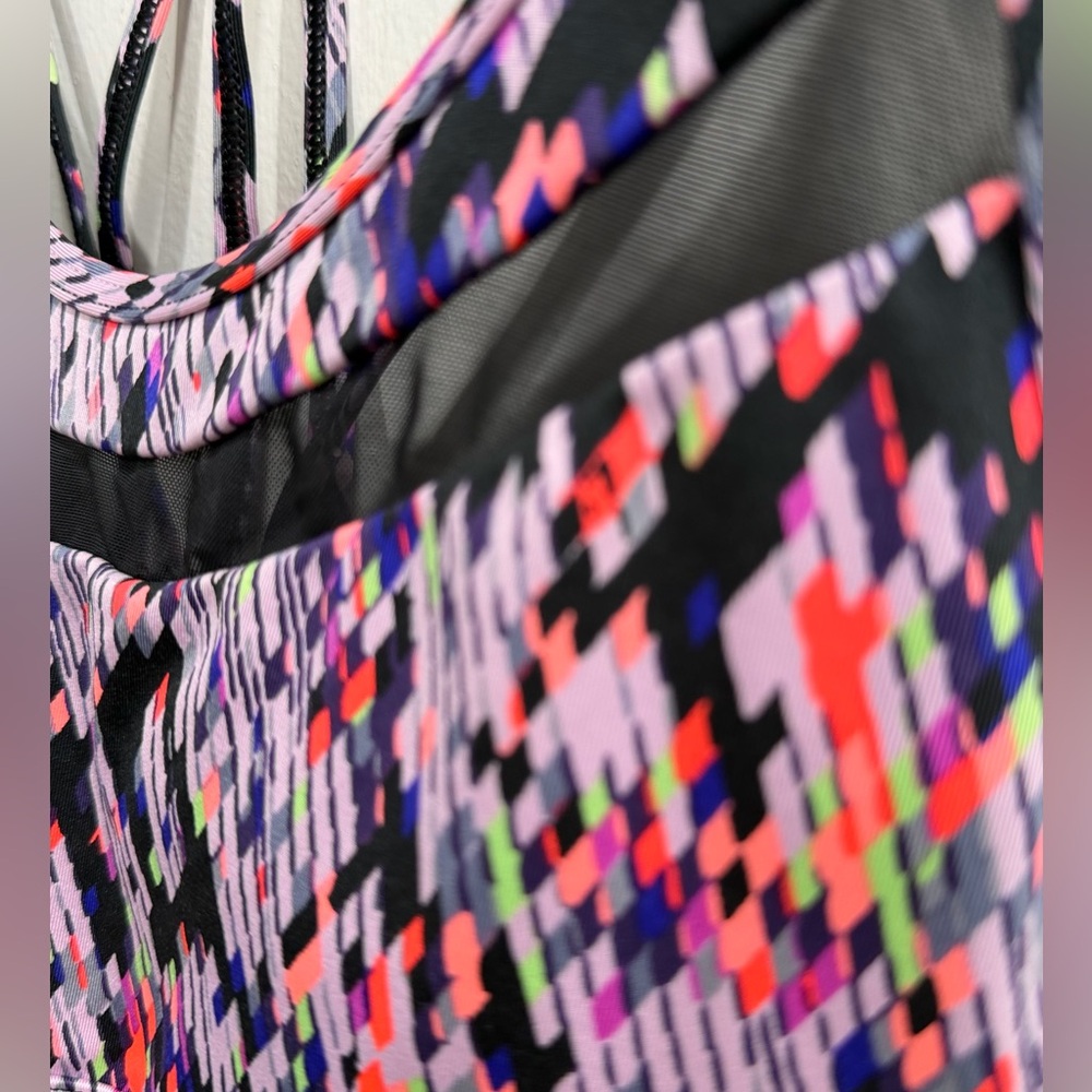 🧡 5 for $20! VSX Multicolor Patterned Strappy Sports Bra mesh trim - Picture 5 of 5